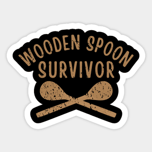 Wooden Spoon Survivor Sticker